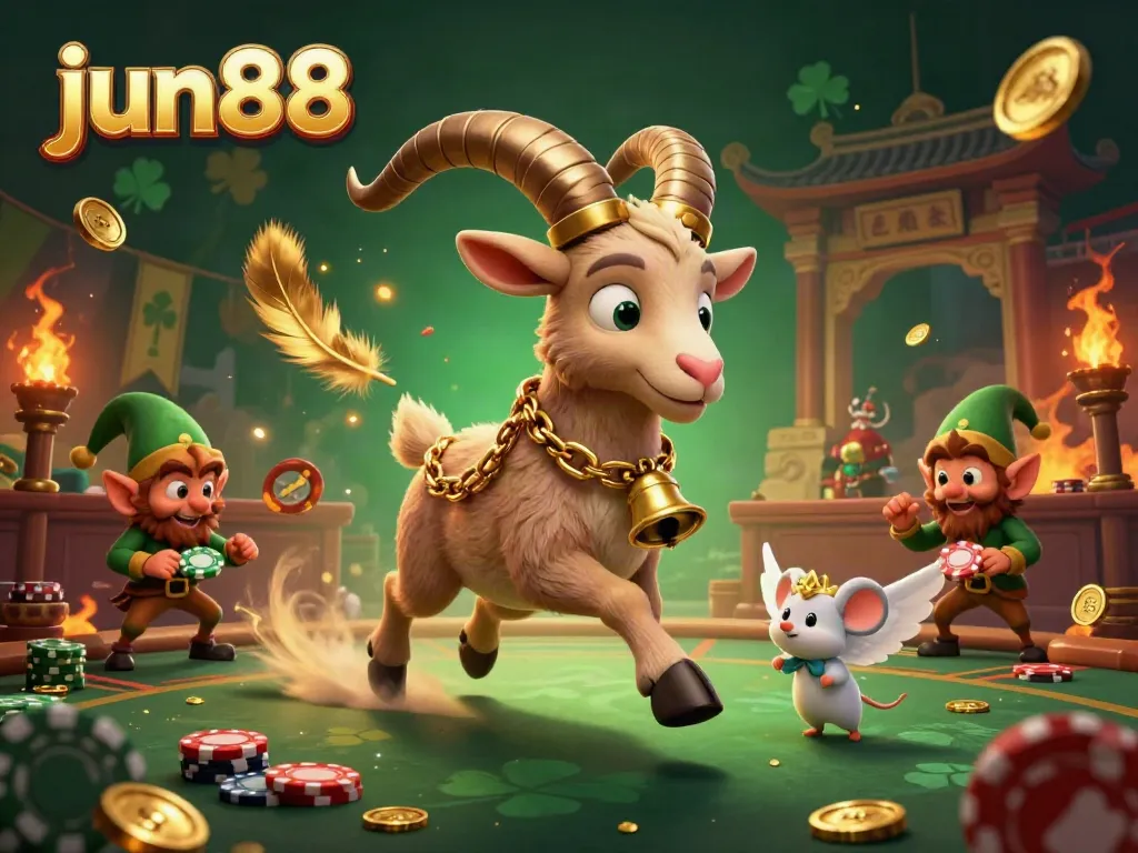 Experience the dynamic energy of jun88 casino with playful characters in a vibrant gaming atmosphere.