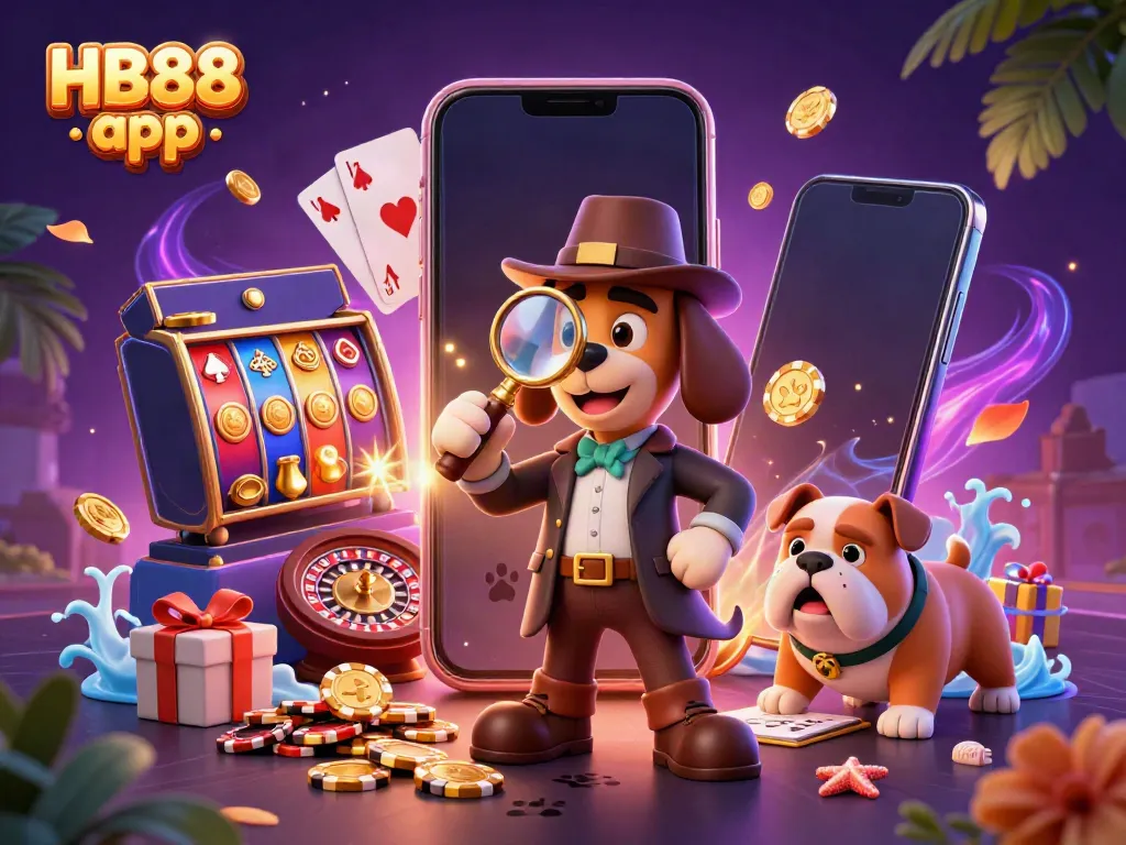 Experience the rush of gaming with the HB88 app featuring engaging characters and casino elements.